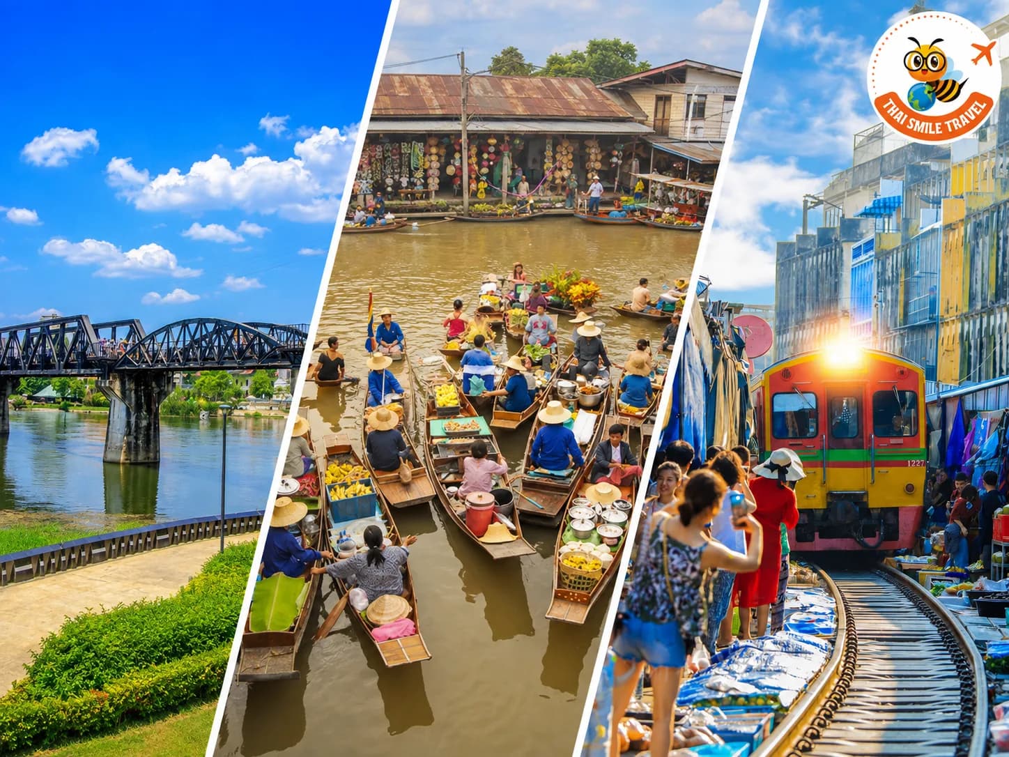 Maeklong Railway Market, Floating Market & the River Kwai at Thai Smile Travels