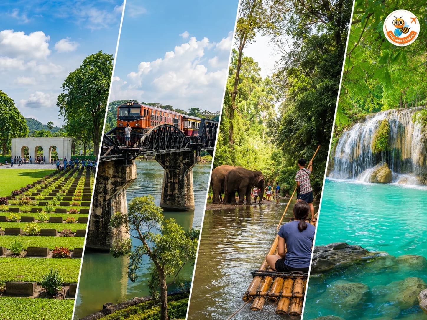 Kanchanaburi, Elephant Trekking & Bamboo Rafting at Thai Smile Travels